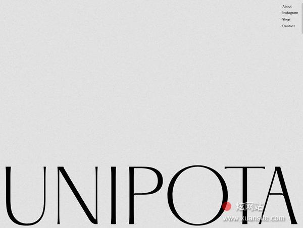 UNIPOTA网站的首页截图